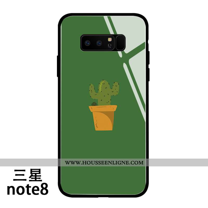 Housse Samsung Galaxy Note 8 Charmant Silicone Vent Protection Dessin Animé Incassable Frais Blanche
