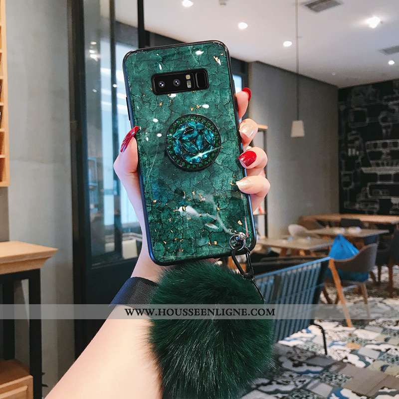 Housse Samsung Galaxy Note 8 Créatif Ultra Téléphone Portable Net Rouge Délavé En Daim Simple Incass