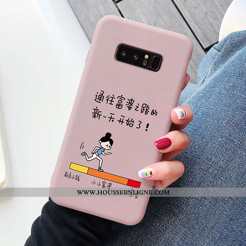 Housse Samsung Galaxy Note 8 Dessin Animé Charmant Étui Net Rouge Personnalité Protection Légère Ble