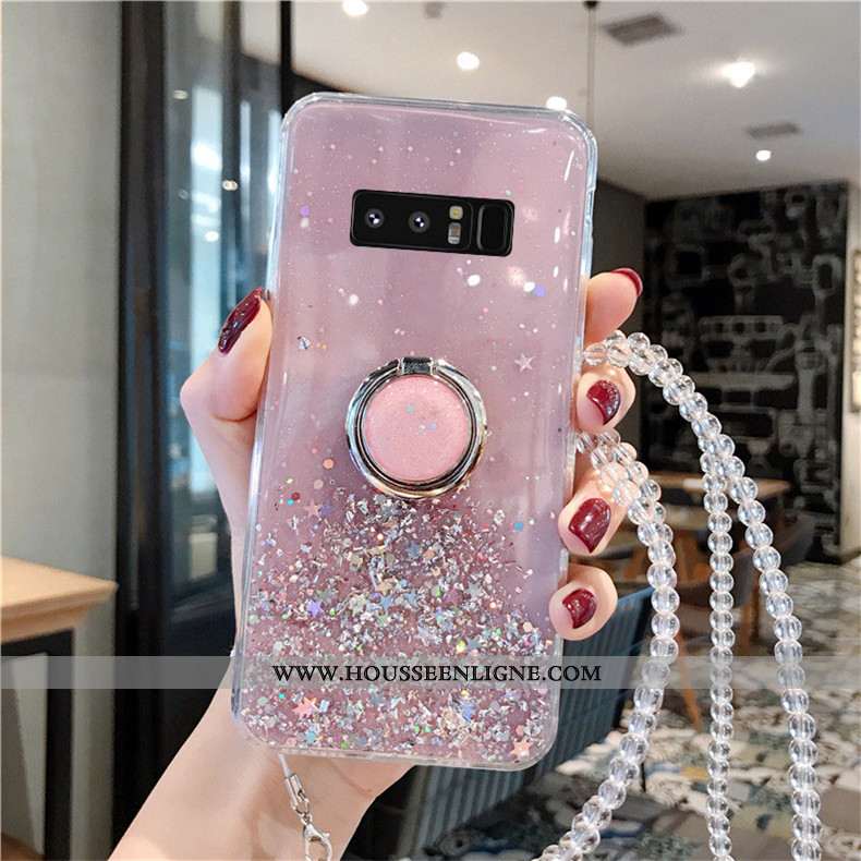 Housse Samsung Galaxy Note 8 Tendance Protection Tout Compris Cristal Étui Coque Incruster Strass Ro