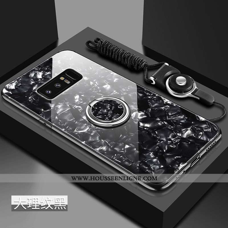 Housse Samsung Galaxy Note 8 Verre Personnalité Net Rouge Difficile Tout Compris Incassable Tendance