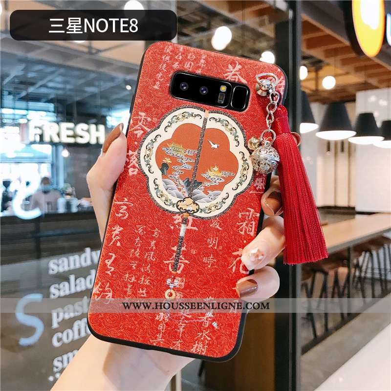 Housse Samsung Galaxy Note 8 Vintage Ultra Tendance Téléphone Portable Tout Compris Coque Rose