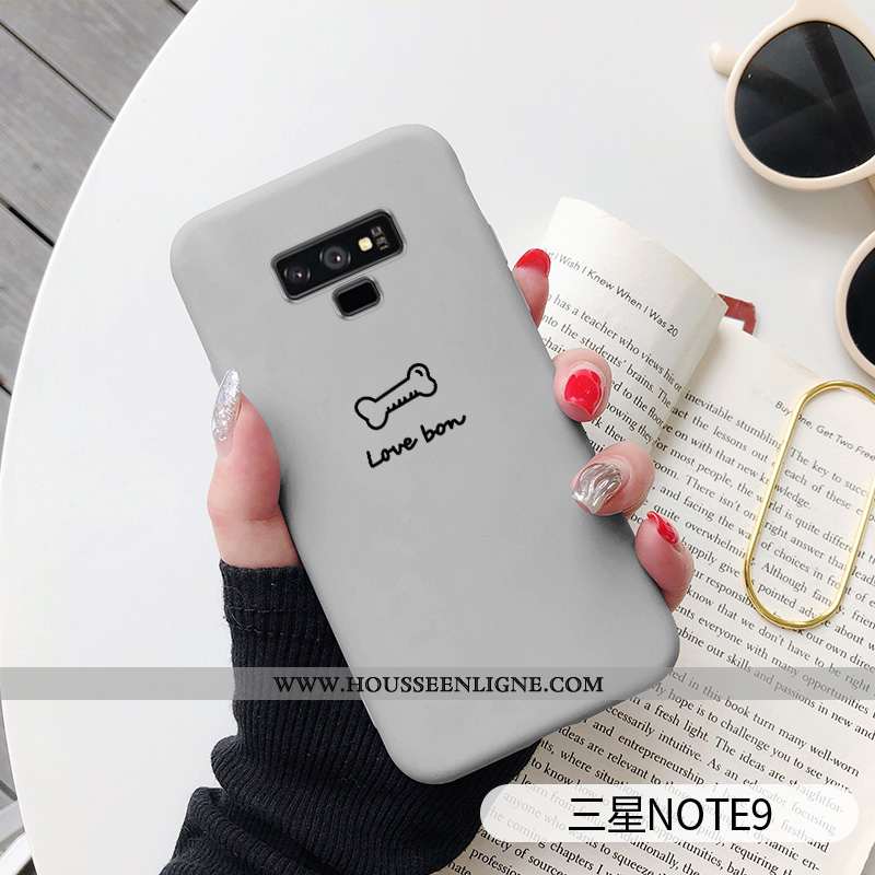 Housse Samsung Galaxy Note 9 Fluide Doux Silicone Coque Net Rouge Dessin Animé Mode Bleu Marin Bleu 
