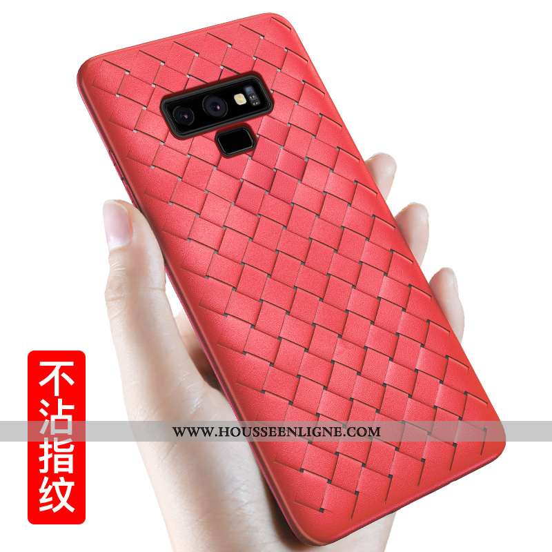 Housse Samsung Galaxy Note 9 Modèle Fleurie Fluide Doux Net Rouge Coque Téléphone Portable Respirant