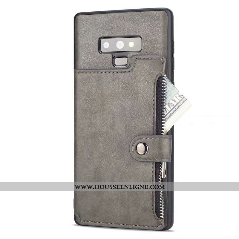 Housse Samsung Galaxy Note 9 Personnalité Créatif Coque Étoile Étui Incassable Carte Marron