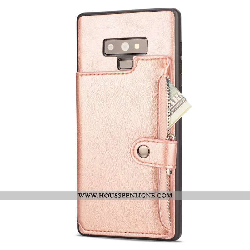 Housse Samsung Galaxy Note 9 Personnalité Créatif Coque Étoile Étui Incassable Carte Marron