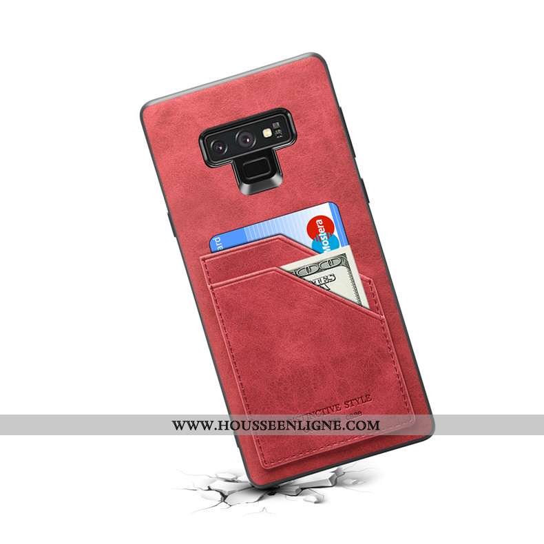 Housse Samsung Galaxy Note 9 Protection Légère Légères Silicone Coque Étui Bordure Rouge