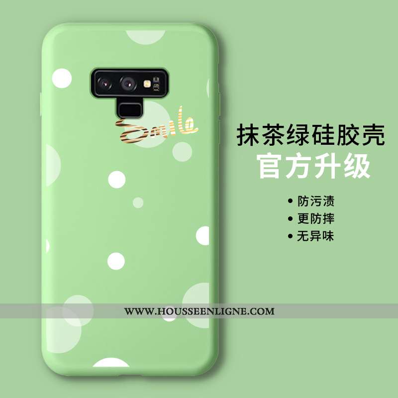 Housse Samsung Galaxy Note 9 Tendance Légère Tout Compris Personnalité Légères Mode Fluide Doux Vert