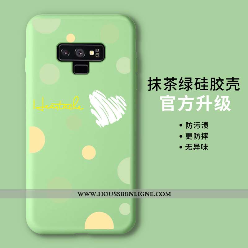 Housse Samsung Galaxy Note 9 Tendance Légère Tout Compris Personnalité Légères Mode Fluide Doux Vert