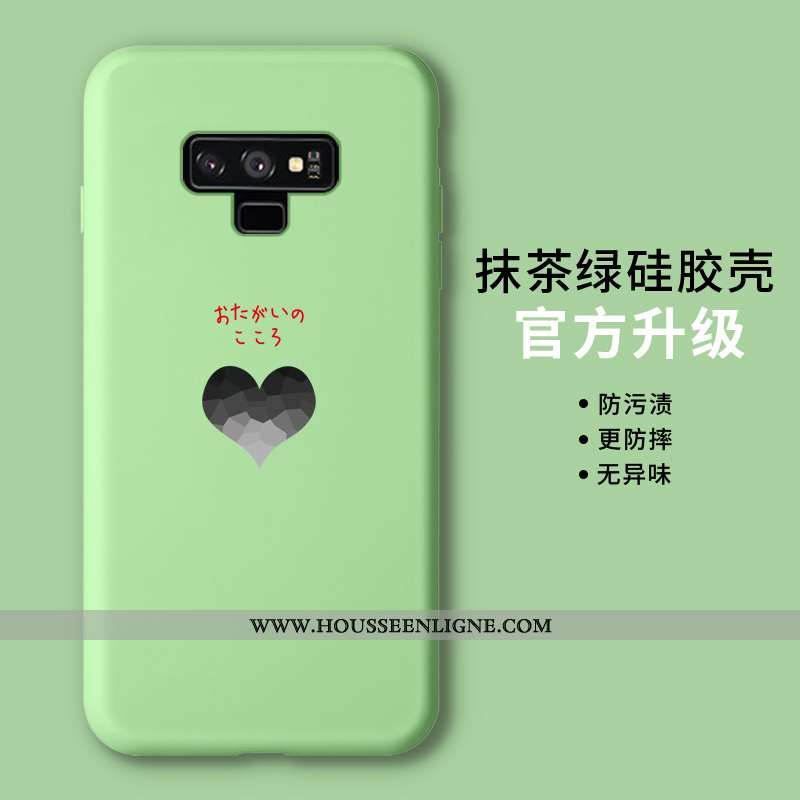 Housse Samsung Galaxy Note 9 Tendance Légère Tout Compris Personnalité Légères Mode Fluide Doux Vert