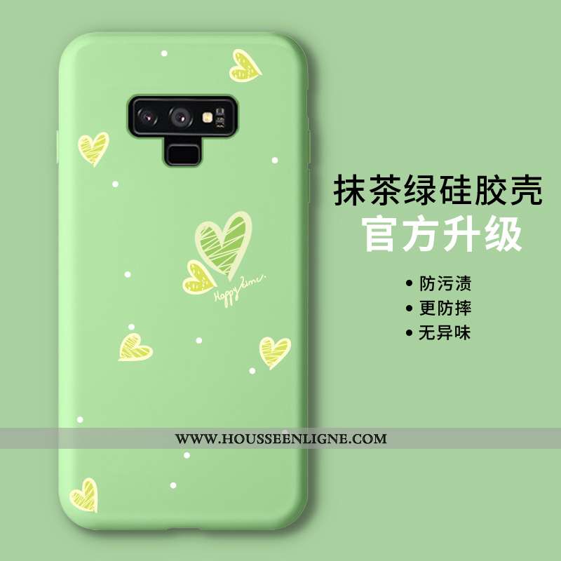 Housse Samsung Galaxy Note 9 Tendance Légère Tout Compris Personnalité Légères Mode Fluide Doux Vert