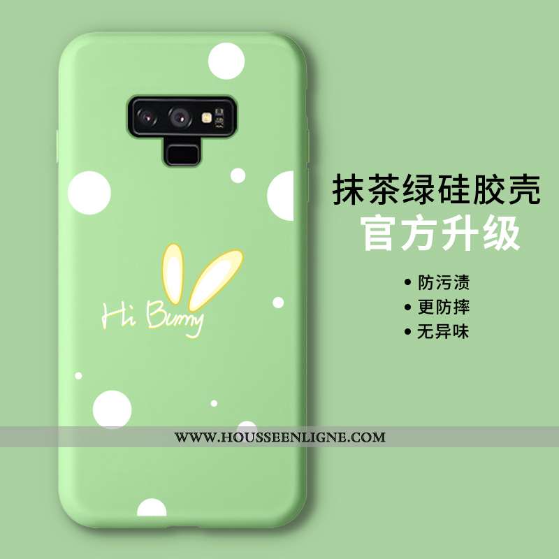 Housse Samsung Galaxy Note 9 Tendance Légère Tout Compris Personnalité Légères Mode Fluide Doux Vert