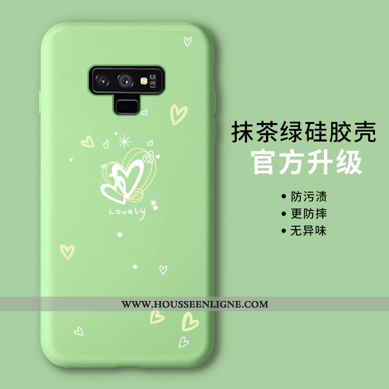 Housse Samsung Galaxy Note 9 Tendance Légère Tout Compris Personnalité Légères Mode Fluide Doux Vert