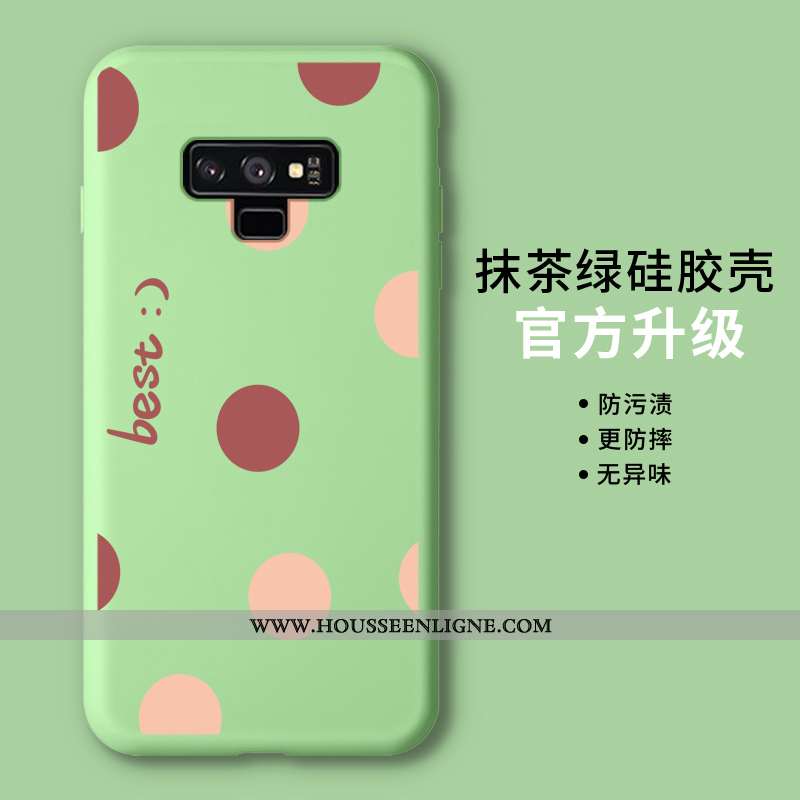 Housse Samsung Galaxy Note 9 Tendance Légère Tout Compris Personnalité Légères Mode Fluide Doux Vert