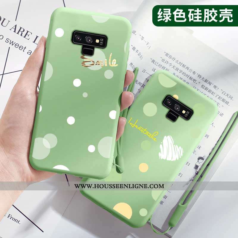 Housse Samsung Galaxy Note 9 Tendance Légère Tout Compris Personnalité Légères Mode Fluide Doux Vert