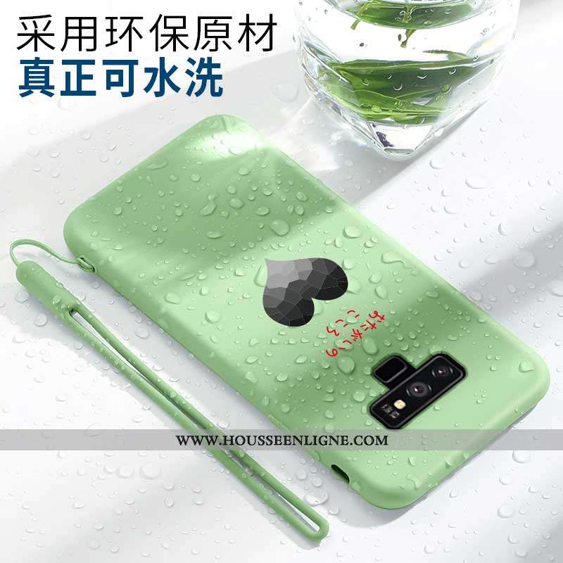 Housse Samsung Galaxy Note 9 Tendance Légère Tout Compris Personnalité Légères Mode Fluide Doux Vert