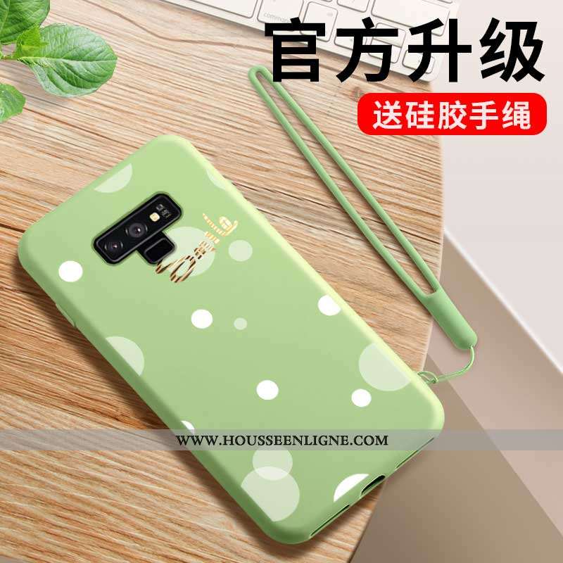 Housse Samsung Galaxy Note 9 Tendance Légère Tout Compris Personnalité Légères Mode Fluide Doux Vert