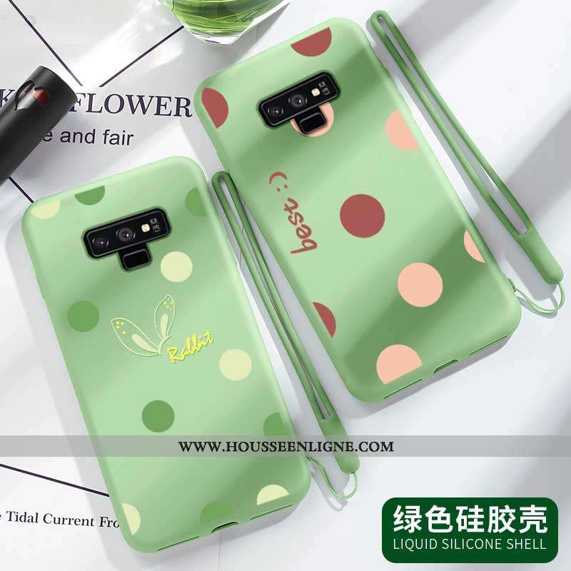 Housse Samsung Galaxy Note 9 Tendance Légère Tout Compris Personnalité Légères Mode Fluide Doux Vert