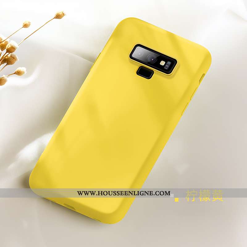 Housse Samsung Galaxy Note 9 Tendance Légère Téléphone Portable Étui Couleur Unie Ultra Bleu