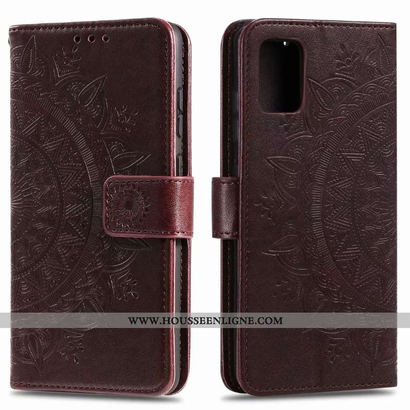 Housse Samsung Galaxy Note20 Cuir Carte Étui Étoile Clamshell Bleu Téléphone Portable