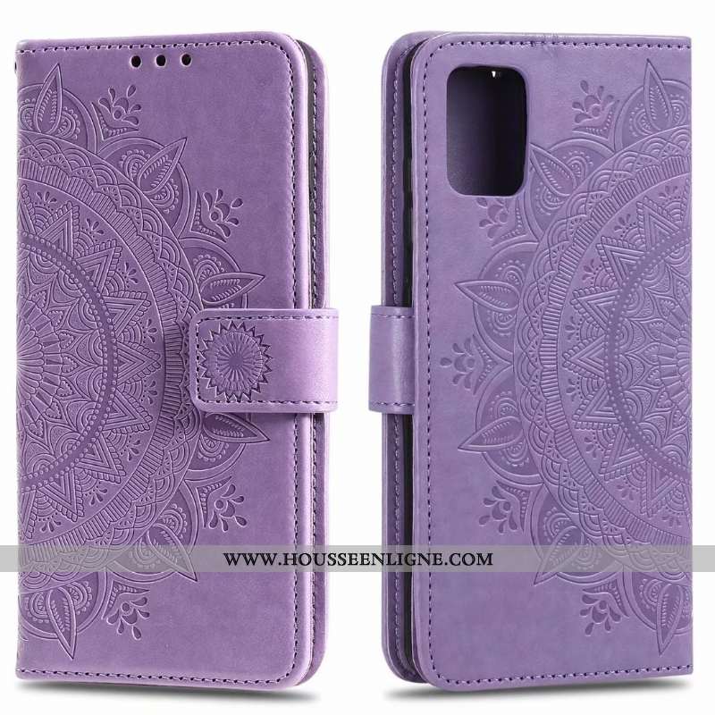 Housse Samsung Galaxy Note20 Cuir Carte Étui Étoile Clamshell Bleu Téléphone Portable
