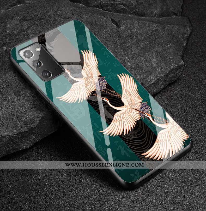 Housse Samsung Galaxy Note20 Fluide Doux Protection Miroir Tout Compris Personnalisé Style Chinois V