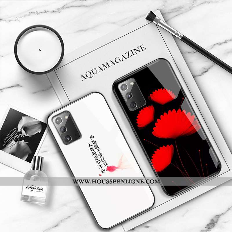Housse Samsung Galaxy Note20 Fluide Doux Protection Miroir Tout Compris Personnalisé Style Chinois V
