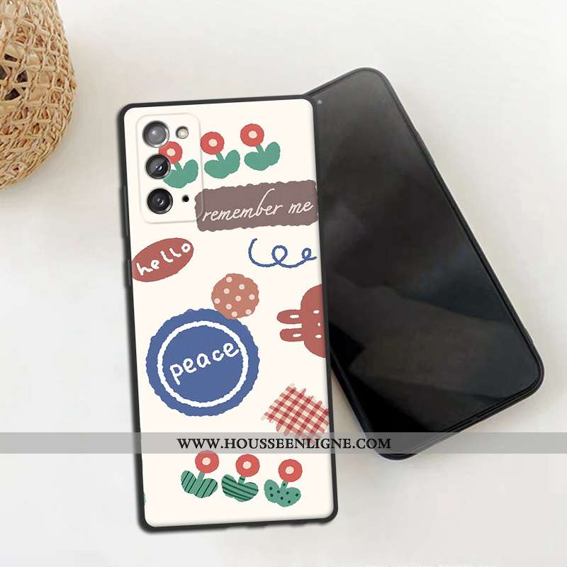 Housse Samsung Galaxy Note20 Silicone Personnalité Incassable Coque Net Rouge Ours Amoureux Bleu