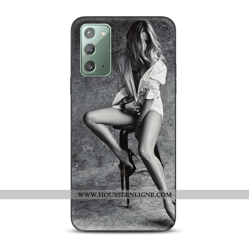 Housse Samsung Galaxy Note20 Silicone Protection Europe Noir Modèle Fleurie Nouveau Téléphone Portab