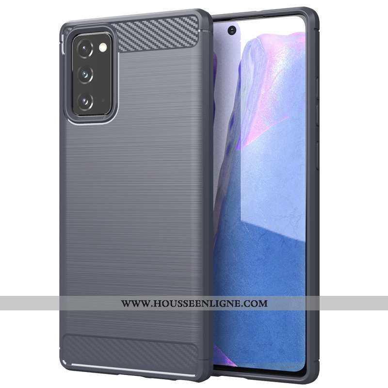 Housse Samsung Galaxy Note20 Silicone Protection Noir Étui Coque Téléphone Portable Étoile