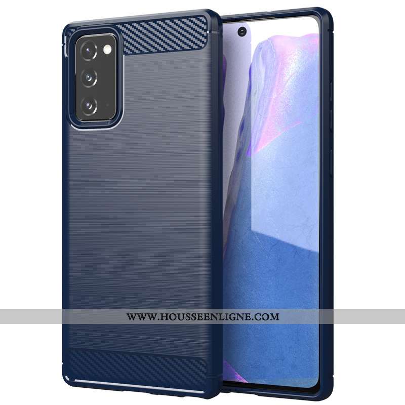 Housse Samsung Galaxy Note20 Silicone Protection Noir Étui Coque Téléphone Portable Étoile