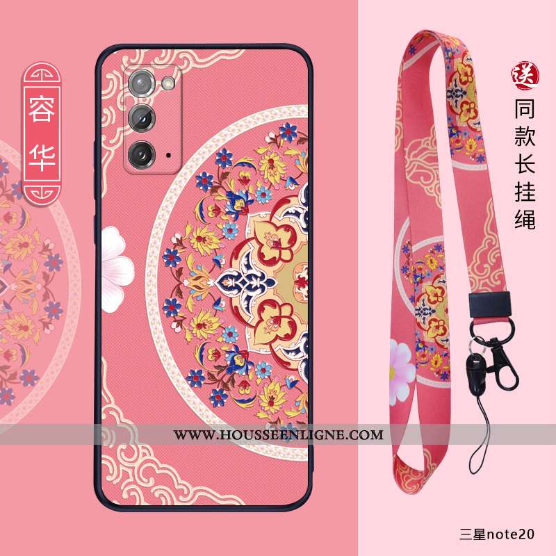 Housse Samsung Galaxy Note20 Tendance Légère Incassable Étoile Personnalité Délavé En Daim Téléphone