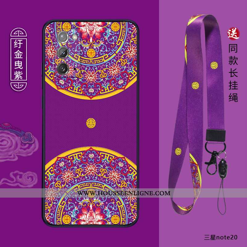Housse Samsung Galaxy Note20 Tendance Légère Incassable Étoile Personnalité Délavé En Daim Téléphone