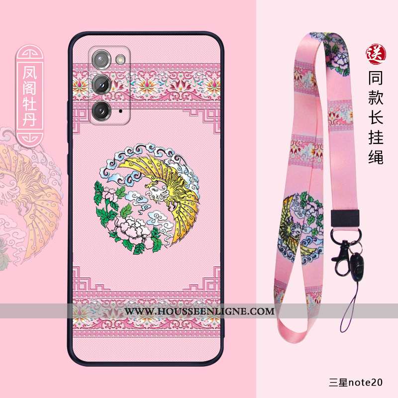 Housse Samsung Galaxy Note20 Tendance Légère Incassable Étoile Personnalité Délavé En Daim Téléphone