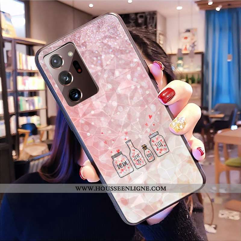 Housse Samsung Galaxy Note20 Ultra Coque Amoureux Téléphone Portable Net Rouge Personnalisé Losange 