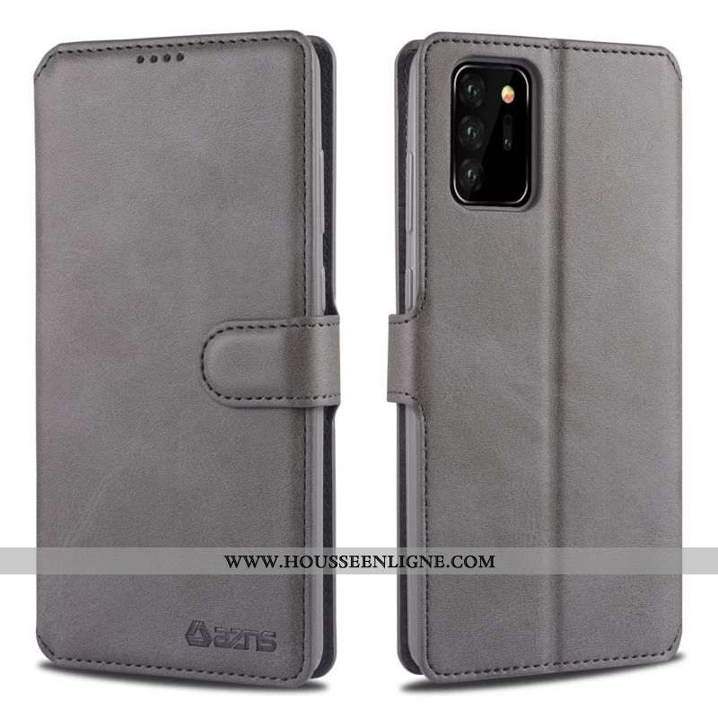 Housse Samsung Galaxy Note20 Ultra Fluide Doux Protection Coque Étui Boucle Magnétique Carte Portefe