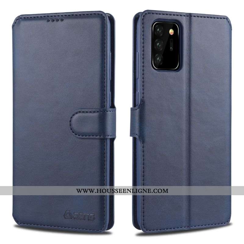 Housse Samsung Galaxy Note20 Ultra Fluide Doux Protection Coque Étui Boucle Magnétique Carte Portefe