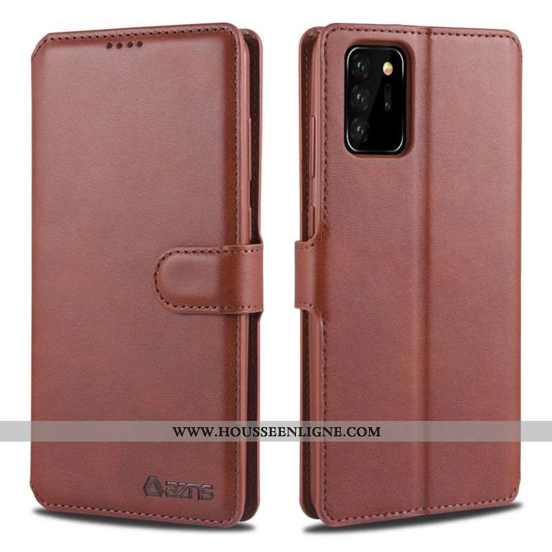 Housse Samsung Galaxy Note20 Ultra Fluide Doux Protection Coque Étui Boucle Magnétique Carte Portefe