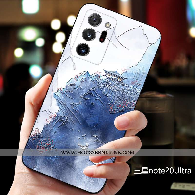 Housse Samsung Galaxy Note20 Ultra Fluide Doux Silicone Incassable Net Rouge Bleu Personnalisé Tout 