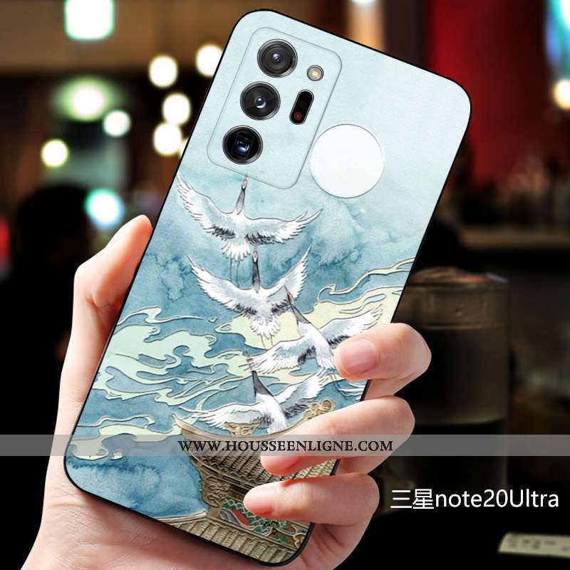 Housse Samsung Galaxy Note20 Ultra Fluide Doux Silicone Incassable Net Rouge Bleu Personnalisé Tout 