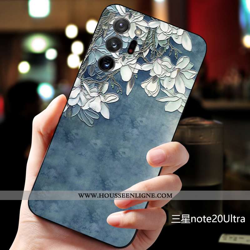 Housse Samsung Galaxy Note20 Ultra Fluide Doux Silicone Incassable Net Rouge Bleu Personnalisé Tout 