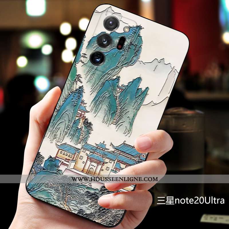 Housse Samsung Galaxy Note20 Ultra Fluide Doux Silicone Incassable Net Rouge Bleu Personnalisé Tout 