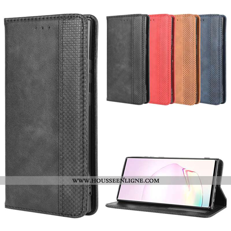 Housse Samsung Galaxy Note20 Ultra Portefeuille Cuir Coque Téléphone Portable Étui Rouge