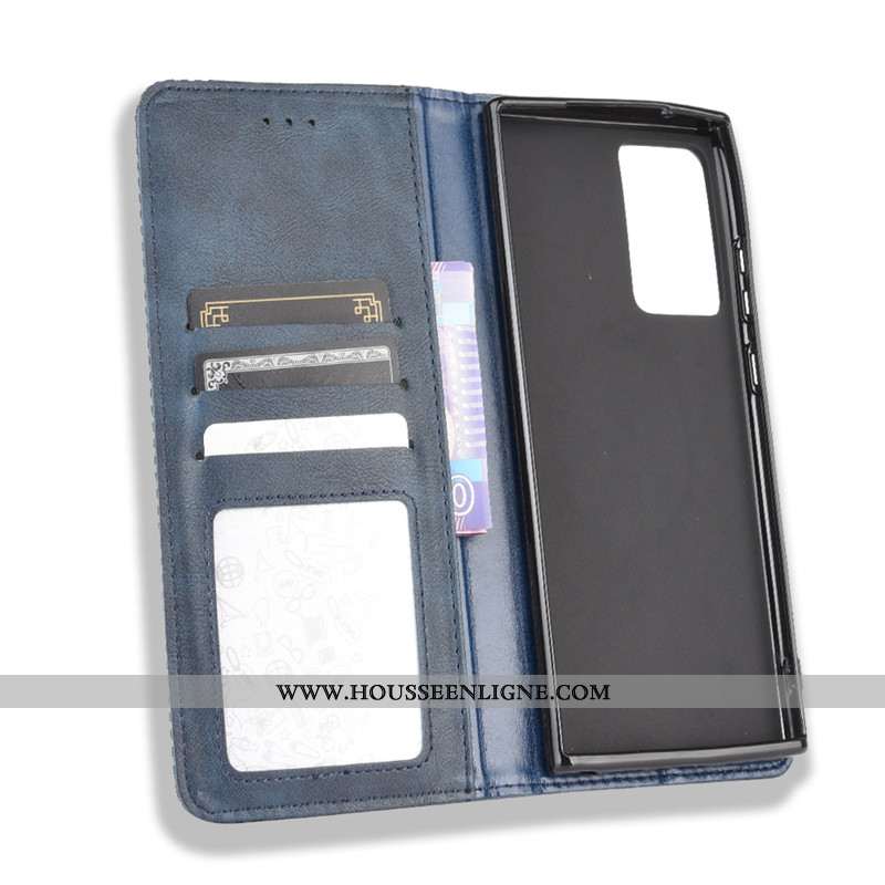 Housse Samsung Galaxy Note20 Ultra Portefeuille Cuir Coque Téléphone Portable Étui Rouge