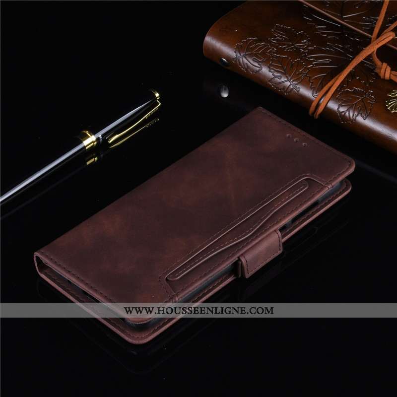 Housse Samsung Galaxy Note20 Ultra Protection Cuir Carte Étoile Coque Téléphone Portable Marron