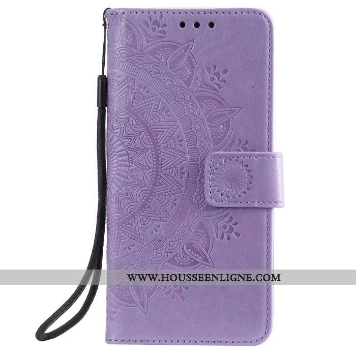Housse Samsung Galaxy Note20 Ultra Protection Cuir Violet Étoile Coque Carte