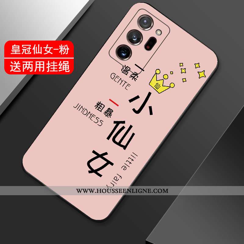 Housse Samsung Galaxy Note20 Ultra Tendance Légère Petit Ultra Étui Téléphone Portable Étoile Rose