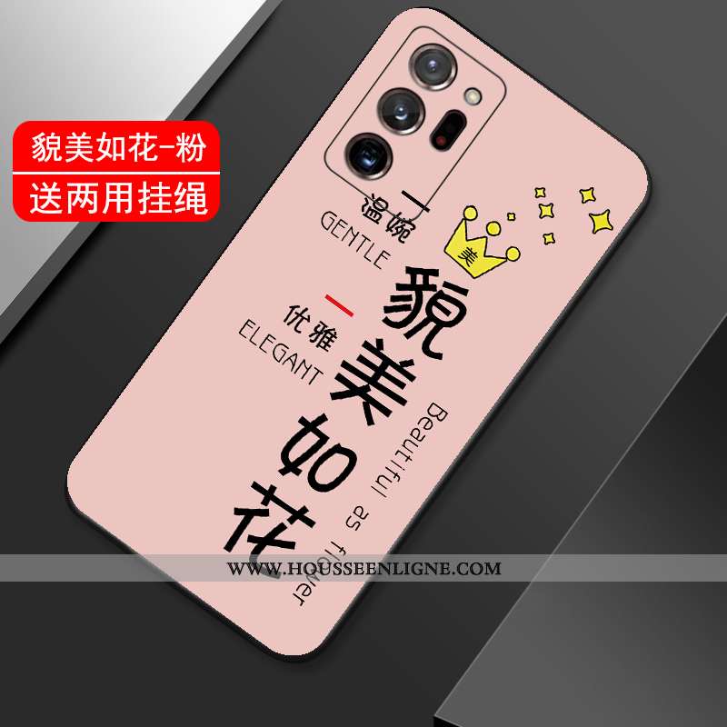 Housse Samsung Galaxy Note20 Ultra Tendance Légère Petit Ultra Étui Téléphone Portable Étoile Rose