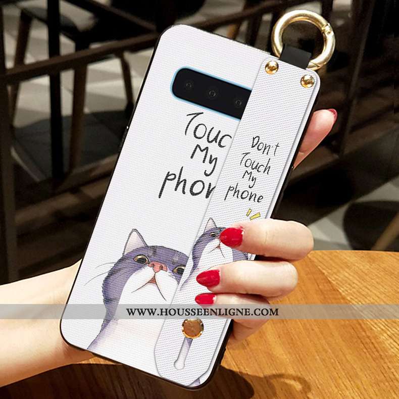 Housse Samsung Galaxy S10 Créatif Dessin Animé Petit Fluide Doux Silicone Étoile Protection Blanche