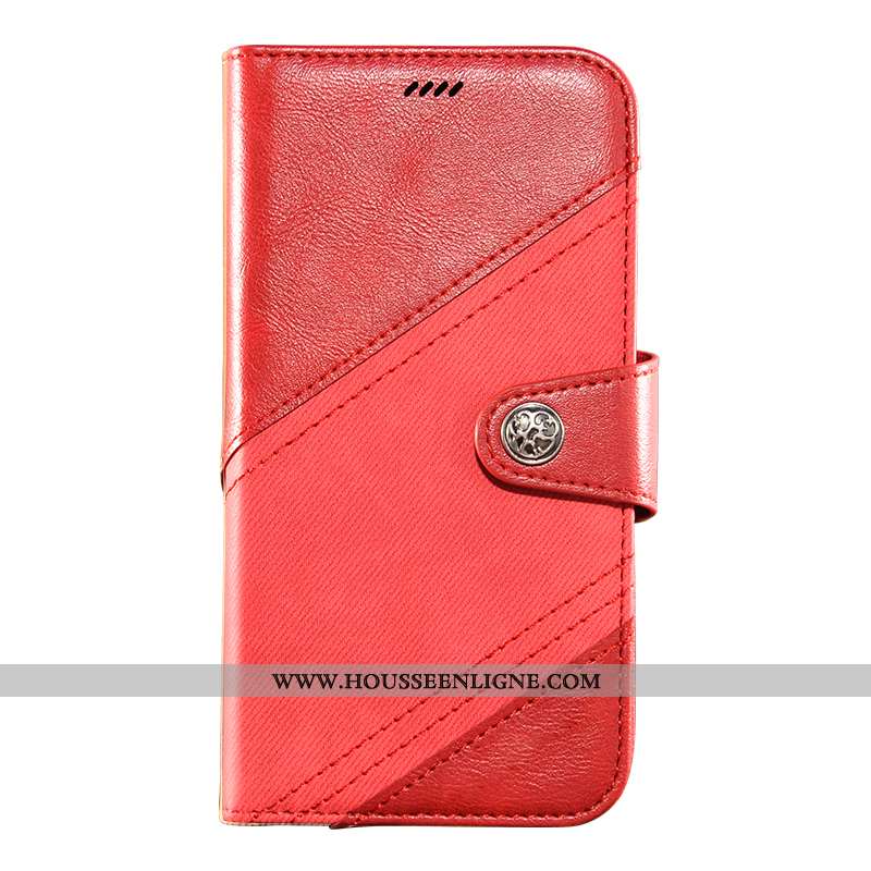 Housse Samsung Galaxy S10+ Cuir Protection Étui Incassable Coque Téléphone Portable Étoile Rouge